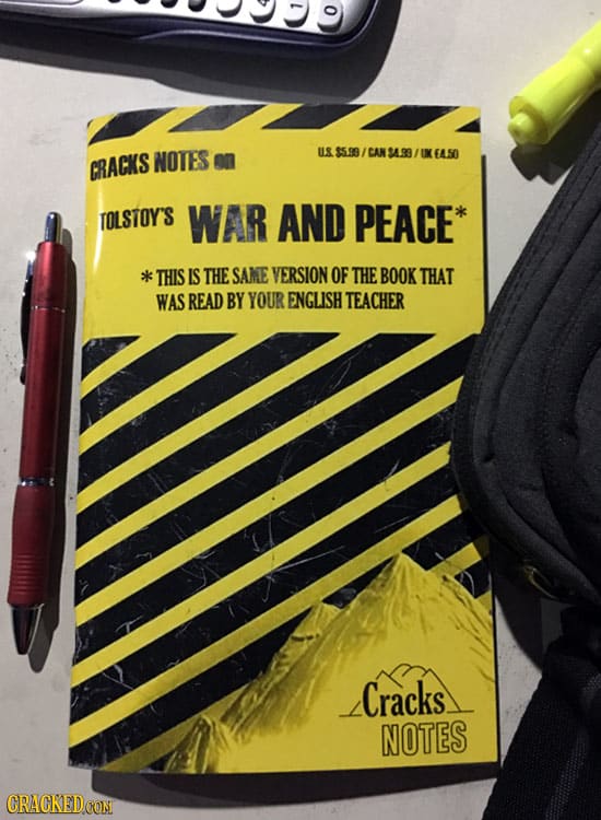 war and peace covers cliff notes